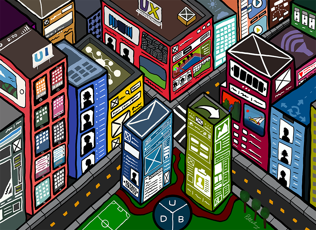 UX/UI Art - UX/UI City by Peter Pillsbury